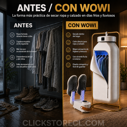 Pack - secadora portátil de ropa + secador de calzado UV