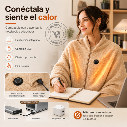 Manta Térmica USB Tipo Poncho